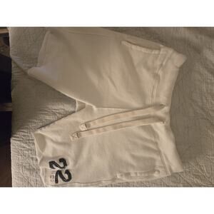 VTG Y2k Hollister White Sweat Shorts Mens Lounge Surf Beach Drawstring XL